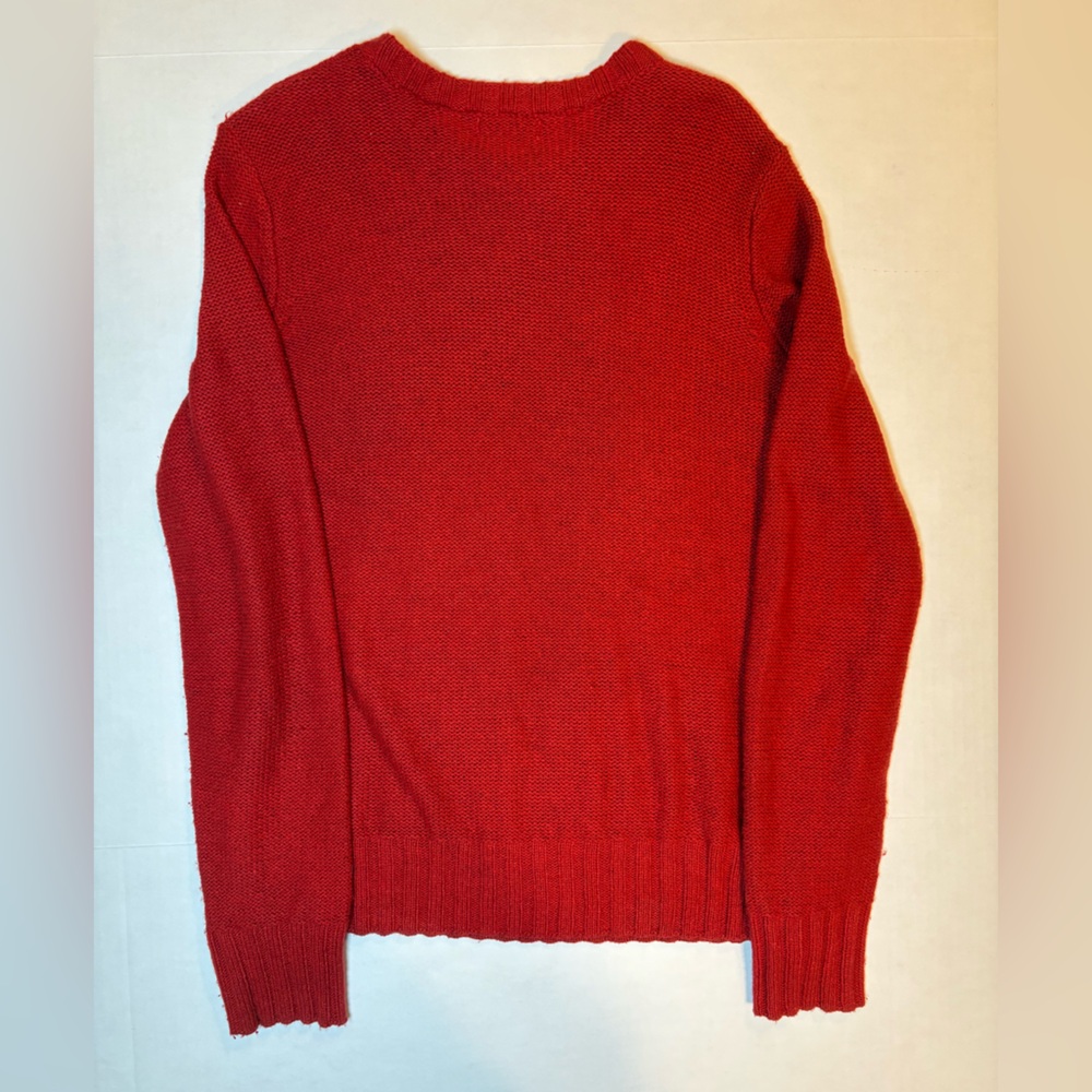 Studio Works Red Cable Knit Pullover Sweater Wool… - image 4